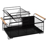 5five simply smart 5five - abtropfgestell mit 2 ebenen aus metall "blackwood"