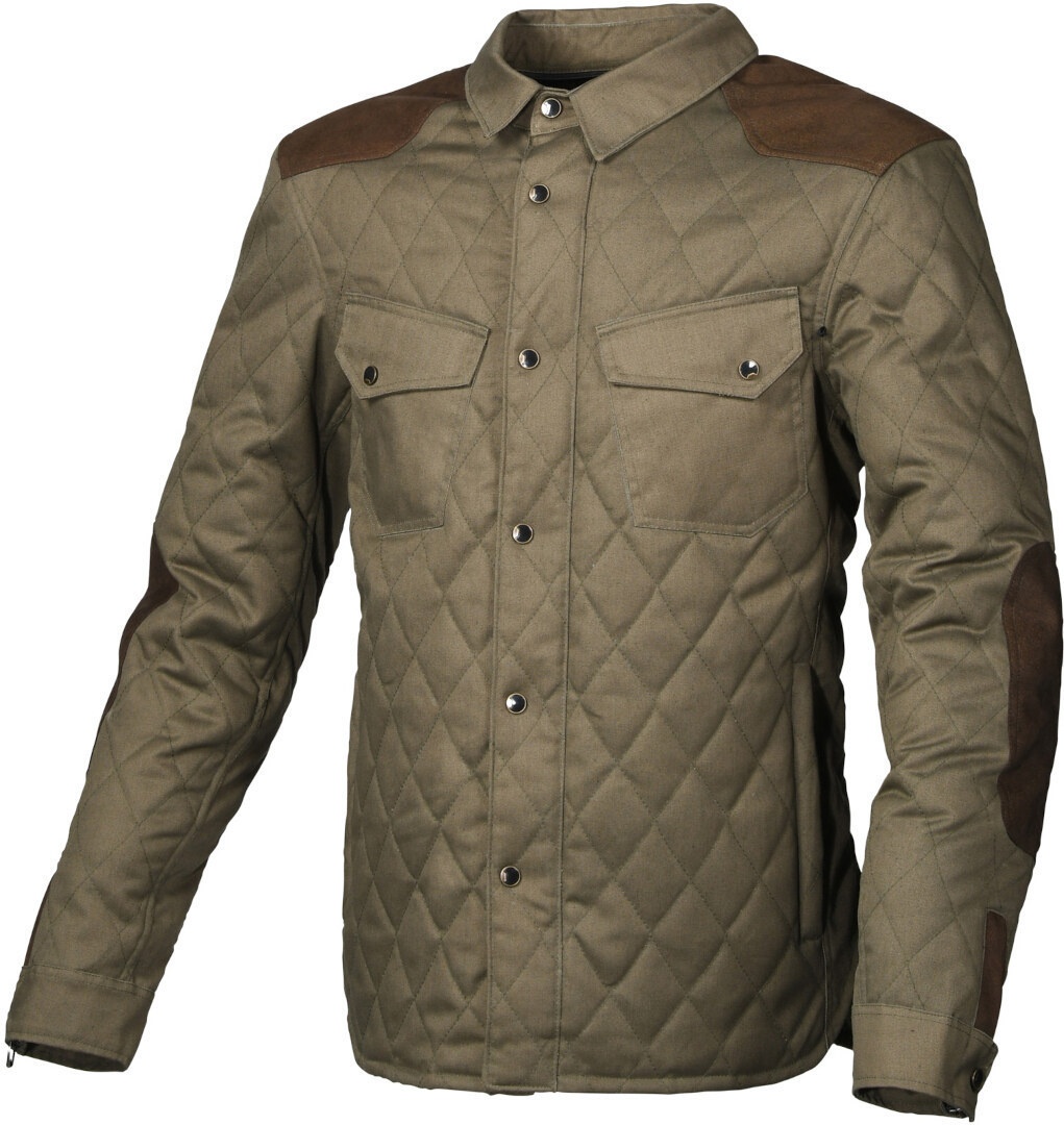 Macna Inland Quilted Motorfiets textiel jas, groen, XL Voorman