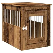 vidaXL Hundekäfig im Möbelstil Altholz-Optik 55x75x65 cm Holzwerkstoff