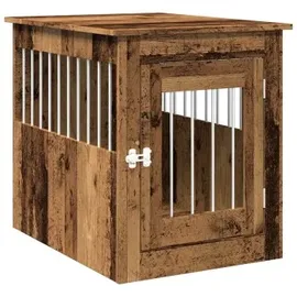 vidaXL Hundekäfig im Möbelstil Altholz-Optik 55x75x65 cm Holzwerkstoff