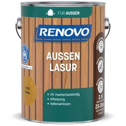 RENOVO Aussenlasur, wb 2,5L eiche wasserbasiert - braun