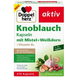 Doppelherz aktiv Knoblauch Kapseln mit Mistel + Weißdorn 270 St Kapseln