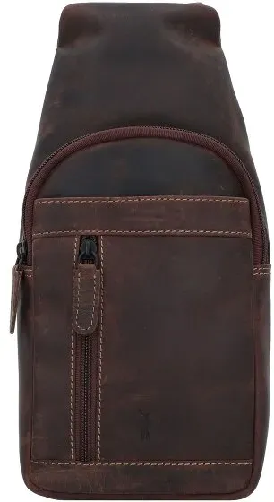 Jack Kinsky Baltimore 17 Umhängetasche Leder 30 cm  braun
