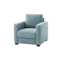 bobb Sessel Lisa de Luxe Mikrofaser 85 x 90 x 93 cm Blau mit Boxspringpolsterung