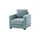 bobb Sessel Lisa de Luxe Mikrofaser 85 x 90 x 93 cm Blau mit Boxspringpolsterung