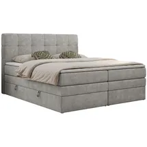 MKS Boxspringbett mit Bettkasten - grau ¦ Maße (cm): B: 160 H: 110