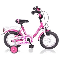 T&Y Trade Kinderfahrrad 16 Zoll Kinder Mädchen City Fahrrad Bike Rad Kinderfahrrad PASSION, Gepäckträger, Stützräder