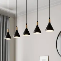 LINDBY Arina 12-flg. 12 cm schwarz/holz