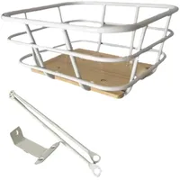 wisoolkic Robuster, leichter und tragbarer Fahrradkorb für vorne – einfach zu montieren – ideal zum Radfahren und Wandern, mit Halterung, 36 x 32 x 20 cm