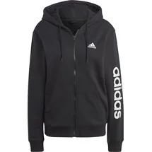 Adidas Essentials Linear French Terry Kapuzenjacke Black / White XL