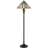 Elstead Lighting Quoizel Stehleuchte Tiffany Victory 2xE27