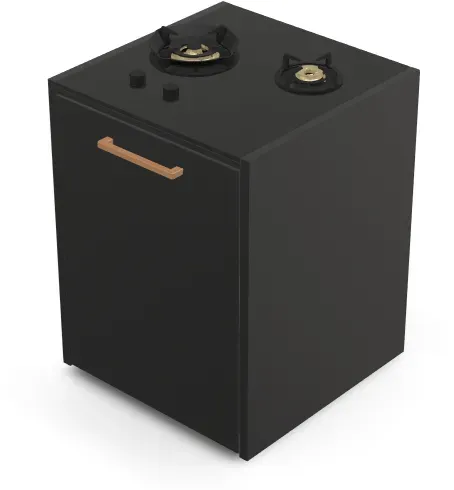 Brabura CT 60 Kochfeld - Nero Zimbabwe / Anthrazit / Holzgriff