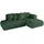 altdecor Ecksofa Cord 4-Sitzer Grün