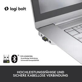 Logitech MX Keys for Business, schwarz, Logi Bolt, USB/Bluetooth, DE (920-010244)