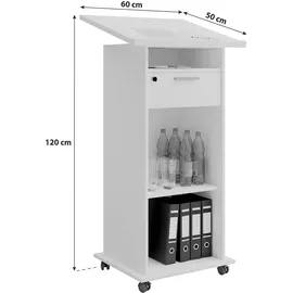 VCM my office Stehpult Melta weiß