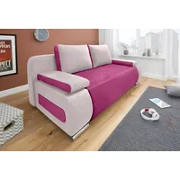 Schlafsofa COLLECTION AB "Moritz B: 200 cm, Liegefl. 142x200 cm", pink (hellgrau, pink), B:200cm H:85cm T:98cm, Kunstleder SOFTLUX / Struktur ( 20% Acryl; 80% Polyester);Microfaser PRIMABELLE (100% Polyester);Microfaser PRIMABELLE (100% Polyester) / Struktur ( 20% Polyacryl; 80% Polyester), Sofas, Schlafsofa