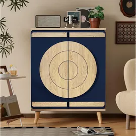 Okwish Schuhschrank 76 x 98,5 x 37 cm geschlossen / Blau