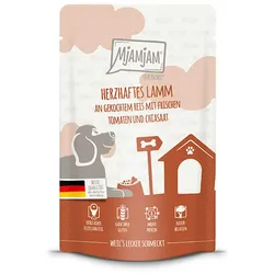 MjAMjAM - Quetschie Mahlzeit 125g MjAMjAM Hund 12x125g Lamm mit Reis mit Tomaten