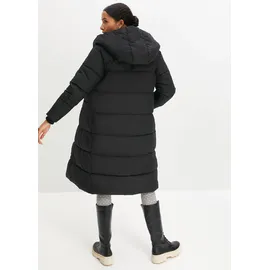 bonprix Oversize Steppmantel, schwarz, Gr.44, Stylischer, dick wattierter oversized Mantel mit Kapuze