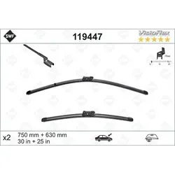 Swf Wischblatt [Hersteller-Nr. 119447] für Citroën, Ds