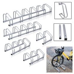 Yakimz Fahrradständer Mehrfach-Stände Silberner Fahrradständer für 2-6 Fahrräder silberfarben