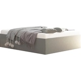 Westfalia Schlafkomfort Polsterbett »Amrum«, in Samtvelours ohne Kopfteil, mit und ohne Bettkasten erhältlich, grau