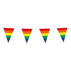 Regenbogen Wimpelkette 10m Pride LGBTQ bunt