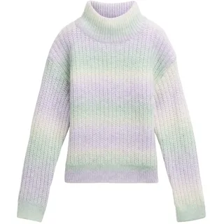 Tom Tailor Mädchen Cropped Strickpullover mit Farbverlauf, blau, Farbverlauf, Gr. 92/98