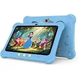 Kinder Tablet 7 Zoll, Android Kids Tablet mit SIM Card Slot & Hülle für Kinder, 6GB+32GB (TF 512GB), Elternkontrolle, Dual Kamera, WiFi, Augenschutz, 3G/2G Mobilfunknetz, Blau