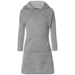 BEZLIT Blusenkleid Mädchen Pullover-Kleid mit Kapuze (1-tlg) Kängurutasche grau 158