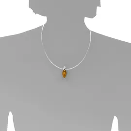 Ostsee-Schmuck Halsreif Gleiter-Majken Silber 925/Bernstein
