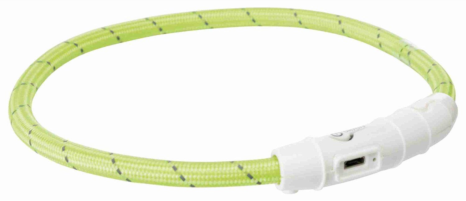 Trixie Flash Leuchtring USB M - L (45 cm/ø 7 mm) grün