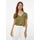 Madeleine Trendiges Kurzarmshirt V-Ausschnitt in khaki multicolor), | Gr.: 38