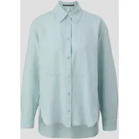 QS - Oversized Bluse aus Viskosemix, Damen, türkis, 44