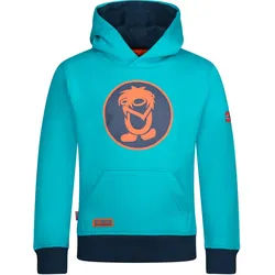 Kinder Hoodie Pullover Troll Blaugrün/Mystikblau Gr. 104 - 4 Jahre