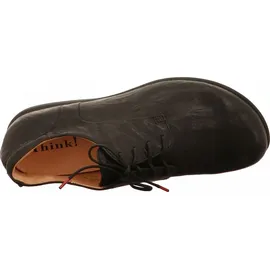 THINK! KONG chromfrei gegerbte nachhaltige Halbschuhe, SCHWARZ 0000
