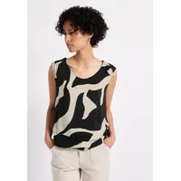 STREET ONE Damen, Strukturmix Top mit Print - 36