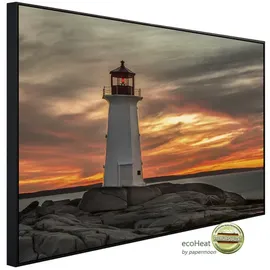 Papermoon Infrarotheizung Leuchtturm Peggy Cove Sonnenuntergang«, Matt-Effekt - bunt