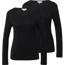 s.Oliver Geripptes Slim-Fit-Longsleeve im 2er-Pack - 40