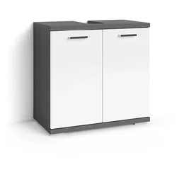byLIVING Waschbeckenunterschrank NEBRASKA, Breite 60 cm, anthrazit/weiß