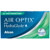 Air Optix plus HydraGlyde for Astigmatism Monatslinsen weich, 6 Stück, BC 8.7 mm, DIA 14.5 mm, CYL -0.75, ACHSE 10, +1.0 Dioptrien
