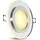 SSC-LUXon YAPU Glas Einbaustrahler mit LED Ring in rund silber spiegelnd - flache Einbauleuchte mit LED Modul 4w warmweiß 230V