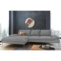 W.Schillig Ecksofa »enjoy&MORE«, mit Sitztiefenverstellung, Füße Chrom glänzend, Breite 340 cm grau