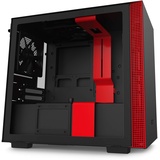 NZXT H210 - Mini-ITX-Gehäuse für Gaming-PCs - Front USB-C Port - Tempered Glass-Seitenfenster - managementsystem - Für Wasserkühlung nutzbar - Schwarz/Rot