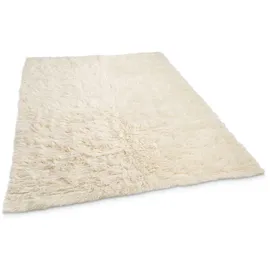 THEKO Wollteppich THEKO "Flokos 1", beige (natur), B:160cm H:40mm L:160cm, Wolle, Teppiche, original griechischer Flokati, Hochflor, Uni Farben, reine Wolle