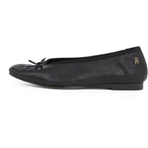 Tommy Hilfiger Shoes Leder-Ballerinas in Schwarz - 40