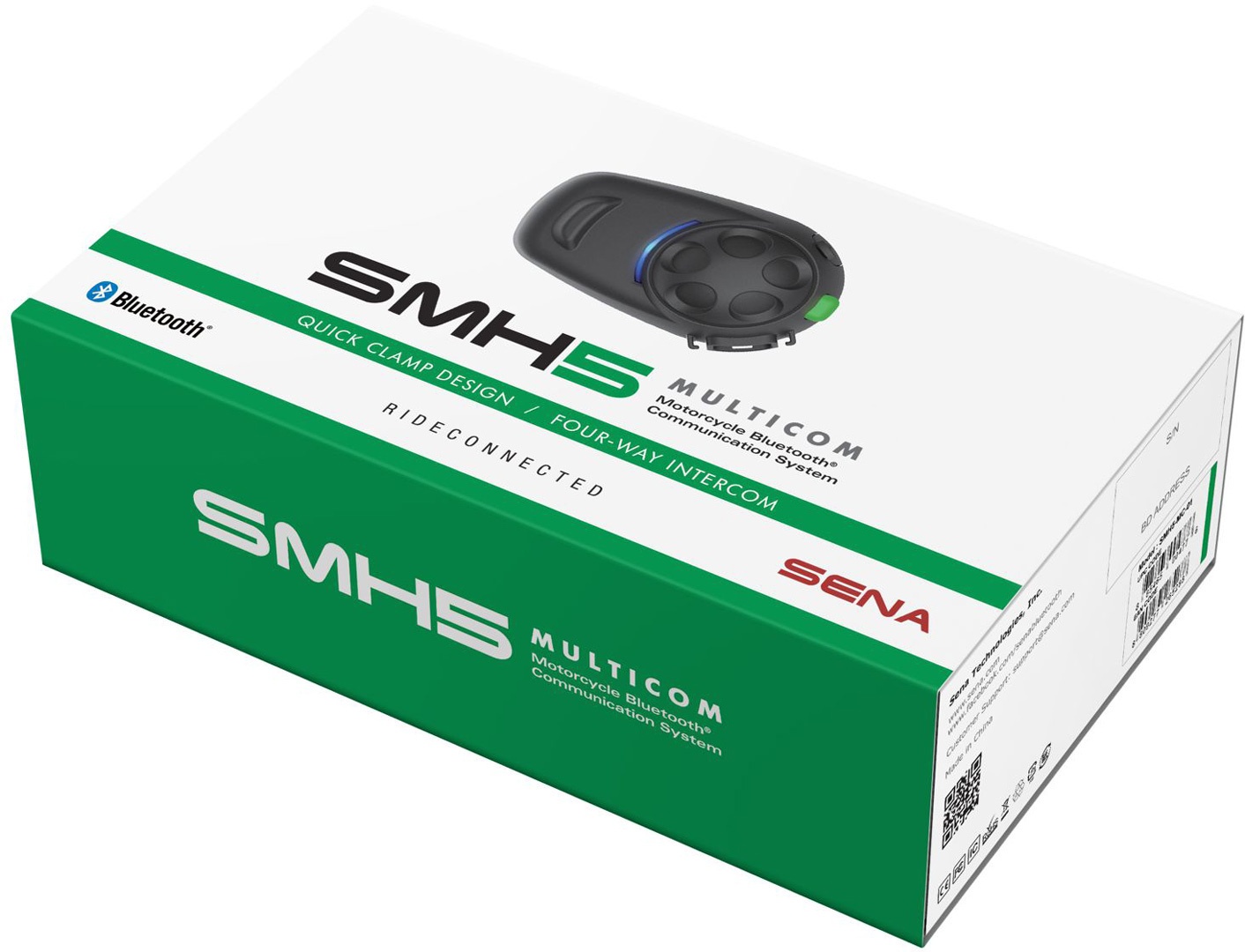 Sena SMH5 Multicom Bluetooth communicatie systeem één Pack, zwart, Eén maat