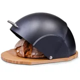 Zeller Rollbrotkasten Bamboo/Kunststoff schwarz