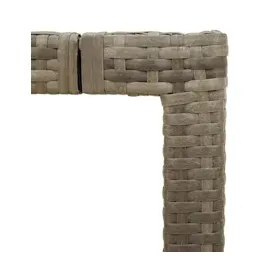 vidaXL Gartentisch mit Glasplatte Grau 150x90x75 cm Poly Rattan