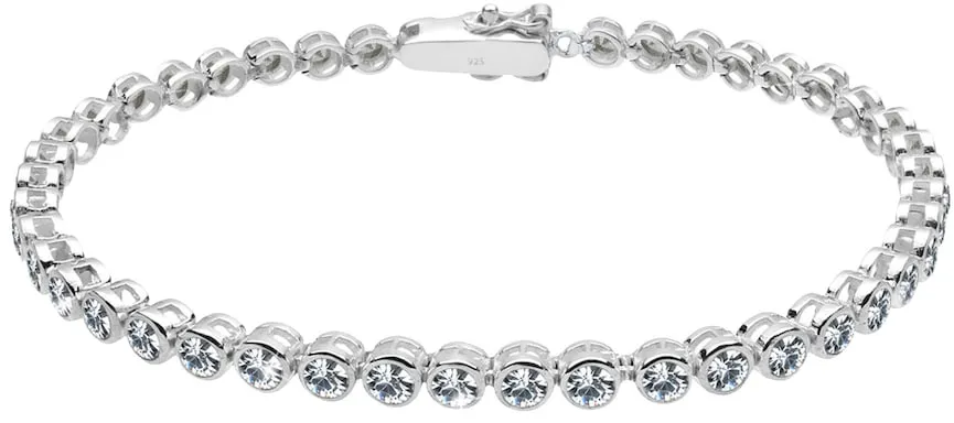 Elli Elli Armband Tennis-Armband Kristalle 925 Silber Armbänder & Armreife   Damen 